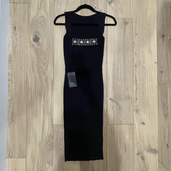 💠 NWT ZARA Knit Open-back Bodycon Dress (S) - Picture 3 of 8